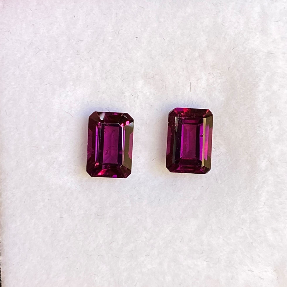 Thumbnail: Rhodolite Garnet Rectangle Pair 1.70Ct