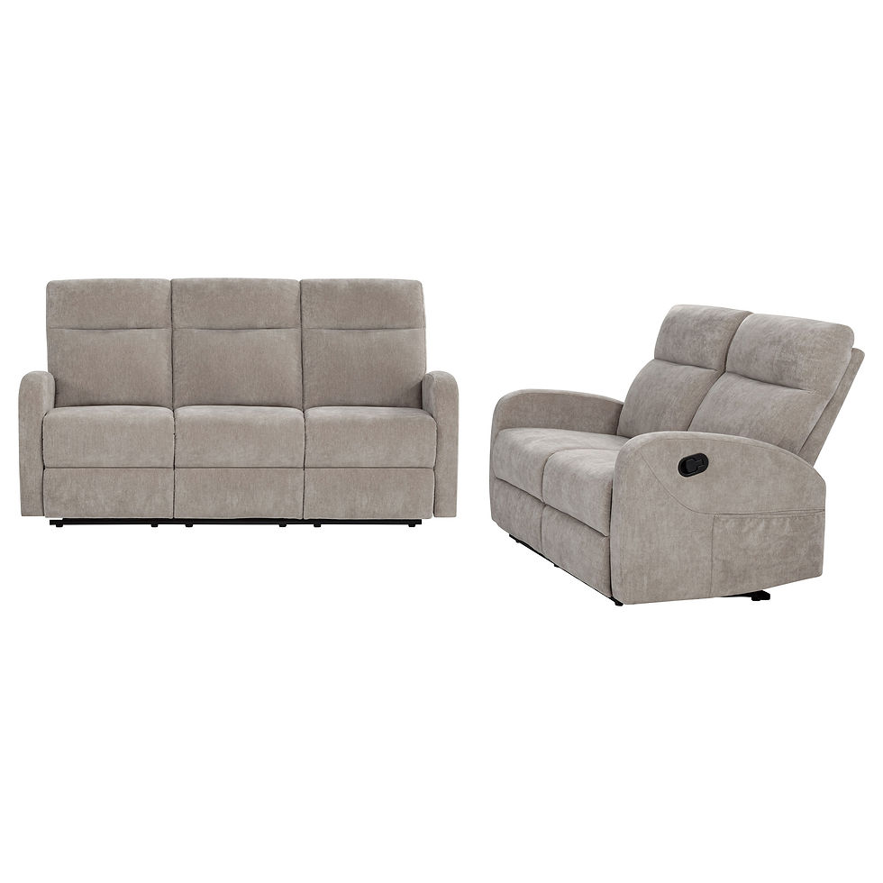 Miniatura: "Hamilton" Manual Recliner Collection in Grey or Sand Fabric