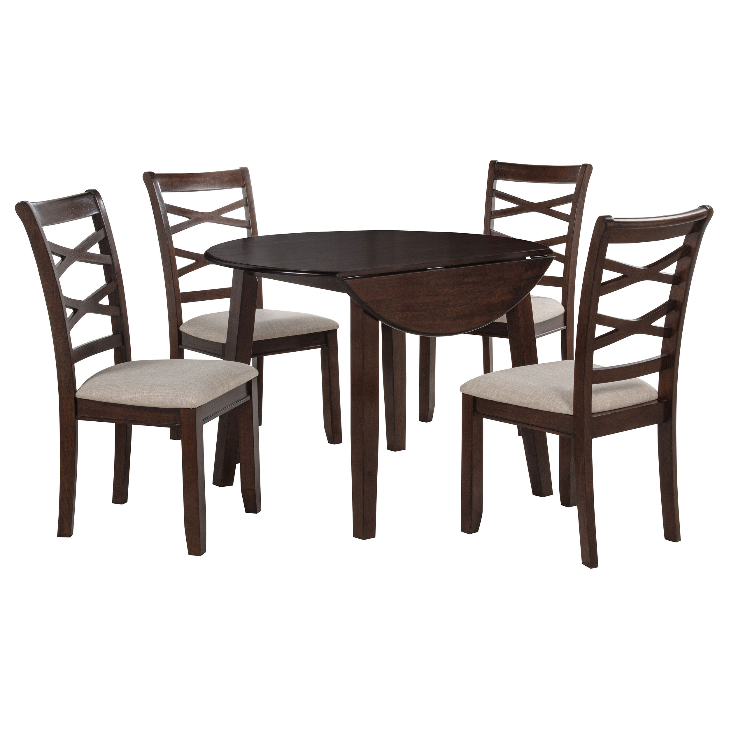 "Barton" 5-Pcs Dining Set in Cherry Finish
