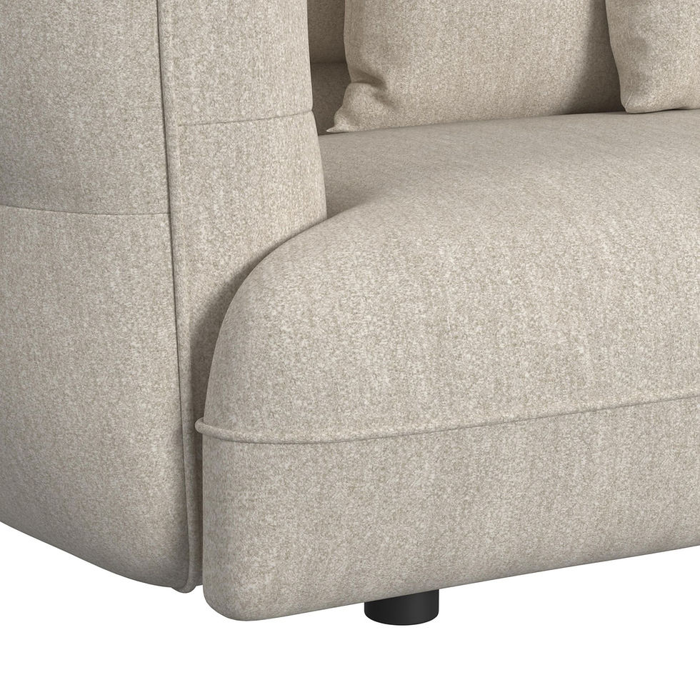Thumbnail: "Four Seasons" 3-Pcs Sectional in Camel Fabric