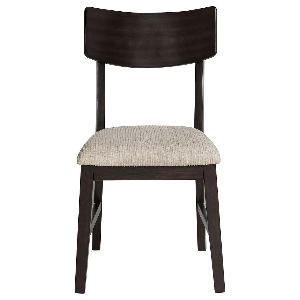 Thumbnail: "Catley" 5-Pcs Dining Set In Dark Wood Finish