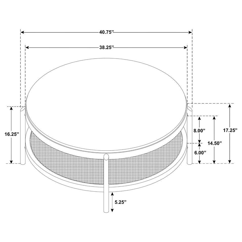 Miniatura: "Arini" Round Center Table in Black