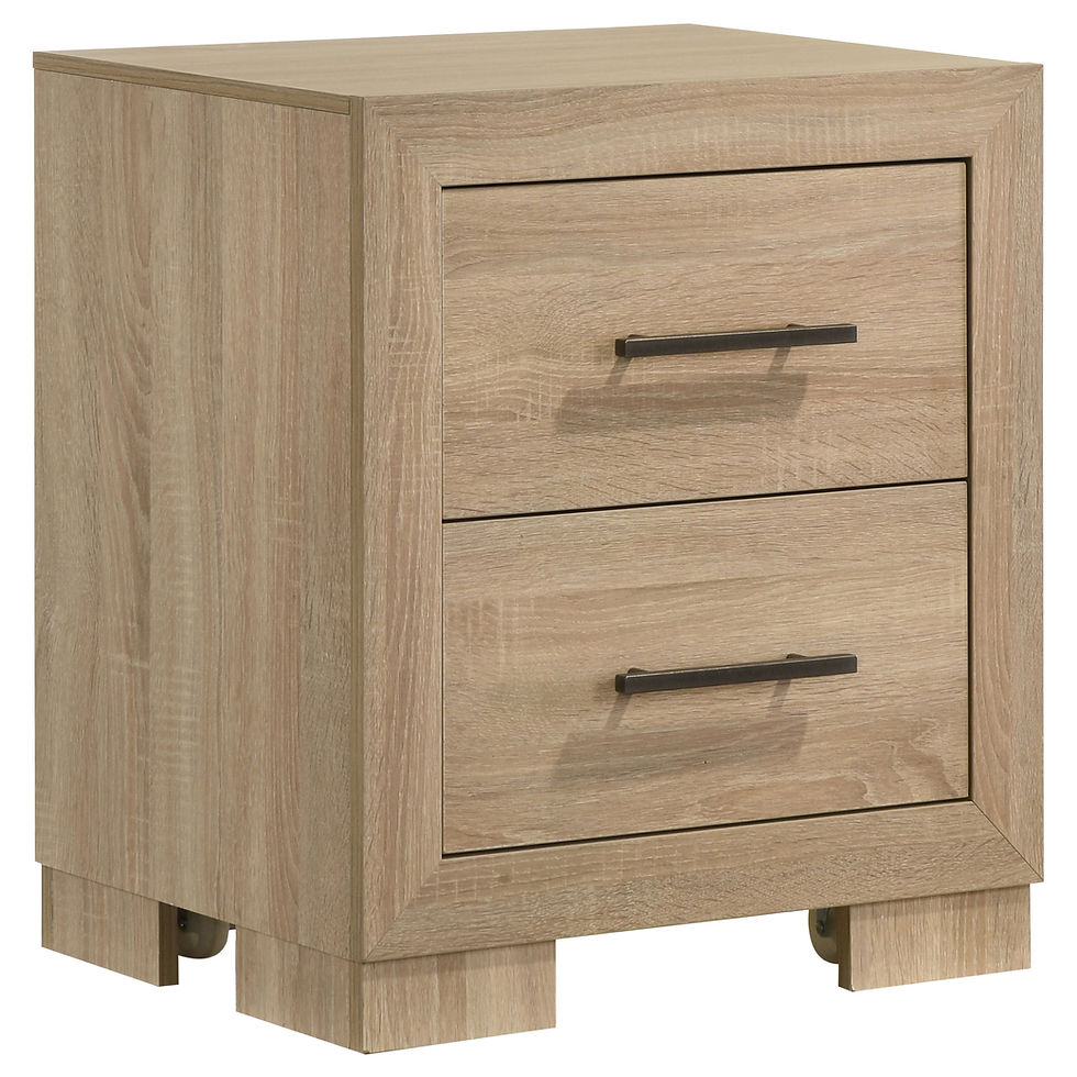 Miniatura: "Arielle" 4-Pcs Bedroom Set In Light Oak Finish
