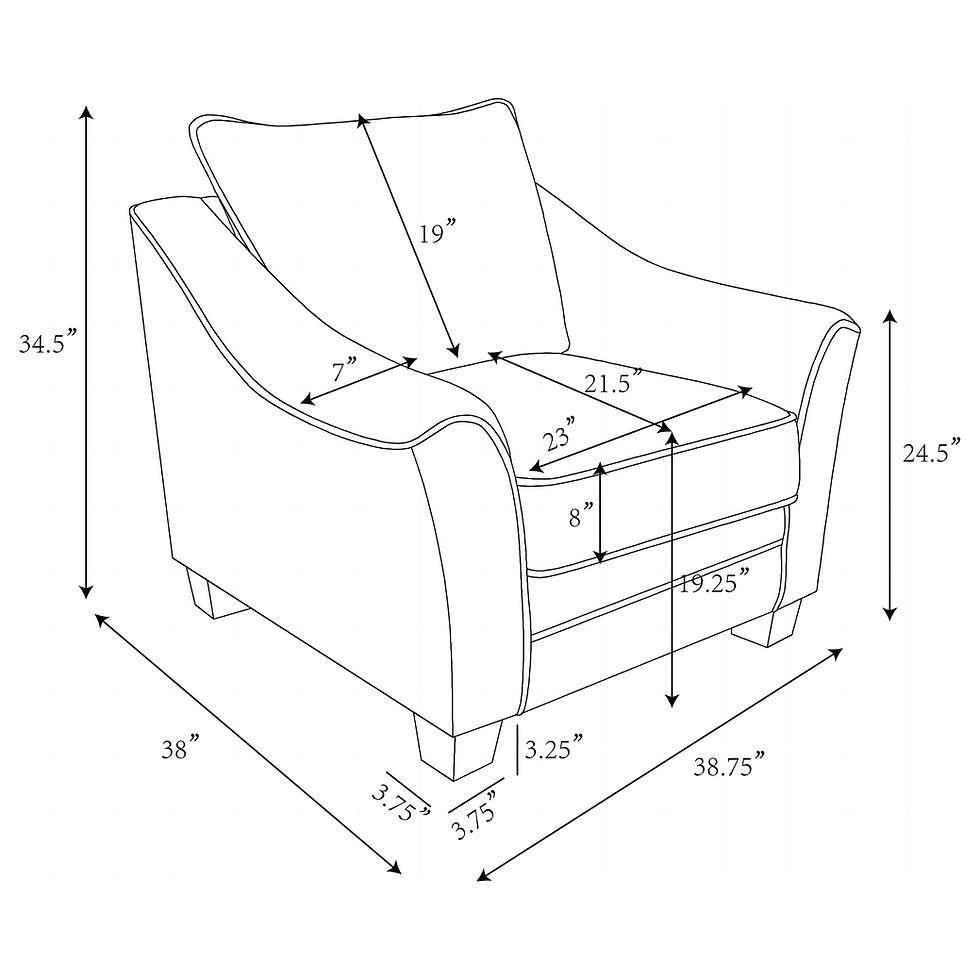 Miniatura: "Tomkins" Club Chair in Grey Fabric