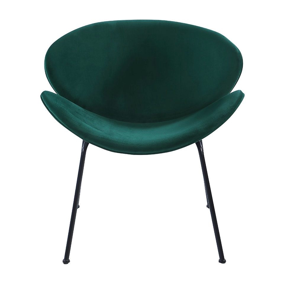 Thumbnail: Annie Green Velvet Accent Chair Front View