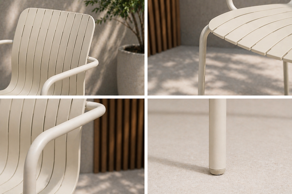 Miniatura: "Revi" Outdoor Chair in Orange or Light Grey