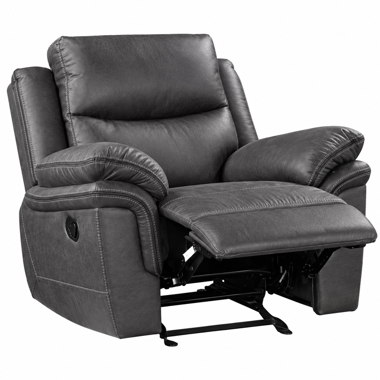 "Ryland" Reclining Glider Chair in Grey Fabric