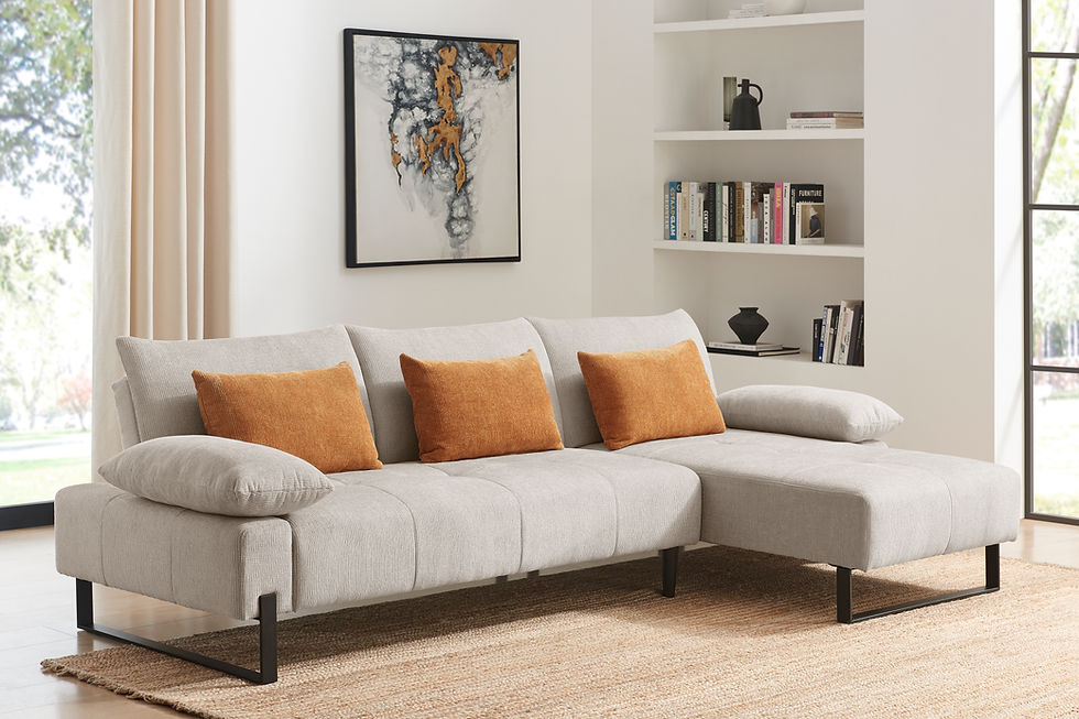 Miniatura: "Valeria" 2-Pcs Reversible Sectional in Fabric