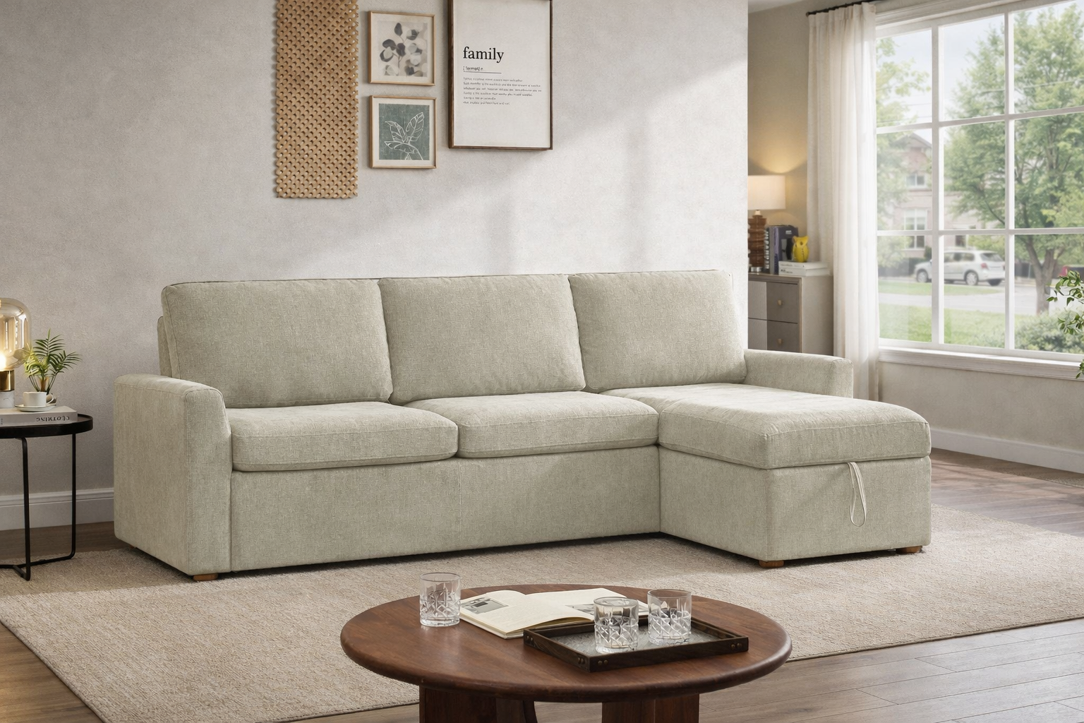 “Miguel” Sectional Sofa with Sleeper