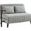 Miniatura: "Pablo" Loveseat Sleeper with Table in Grey