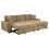 Thumbnail: "Pastrana" Sofa Chaise with Bed/Storage in Fabric