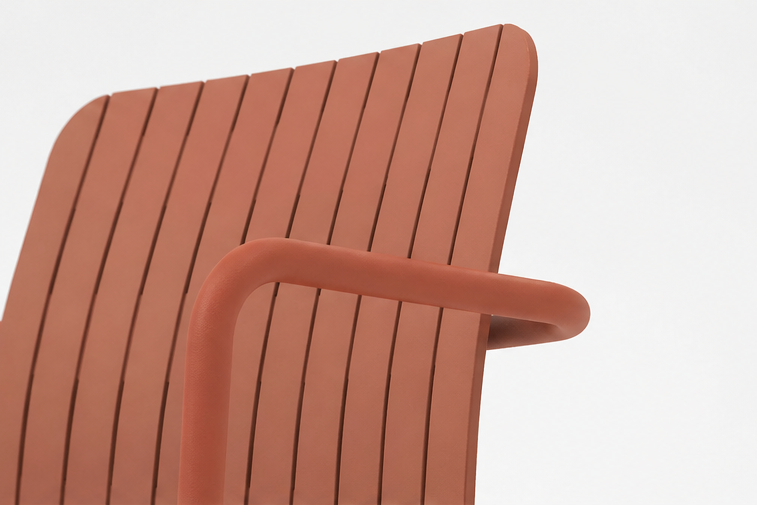 Miniatura: "Revi" Outdoor Chair in Orange or Light Grey