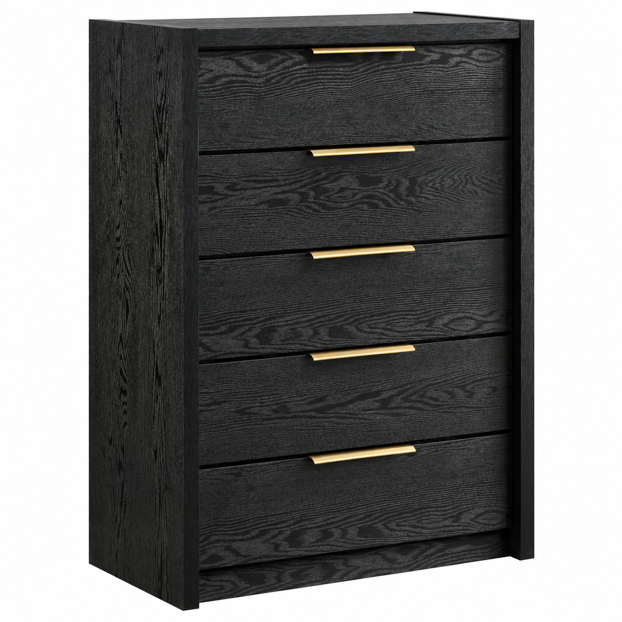 "South Bend" 5-Drawer Chest in Black Finish