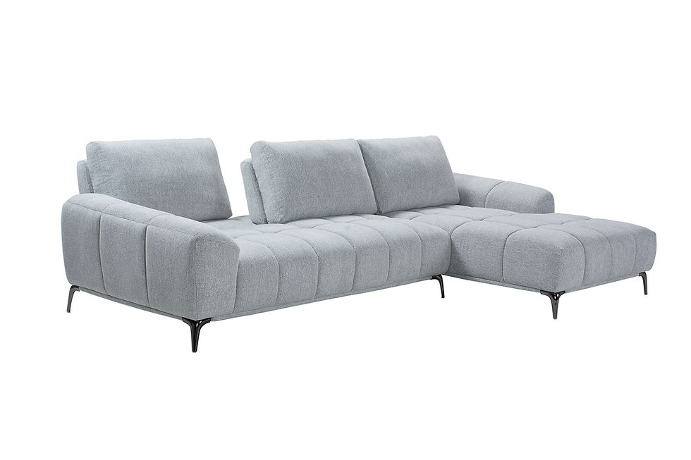 Miniatura: "Zander" 2-Pcs Sectional in Grey Fabric