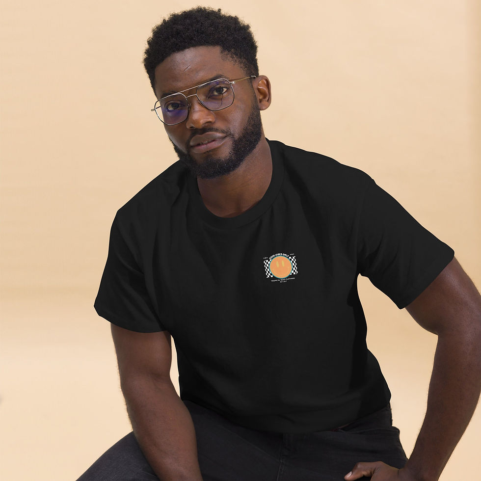 Miniatura: Men's Good Vibes Smiley Face classic tee