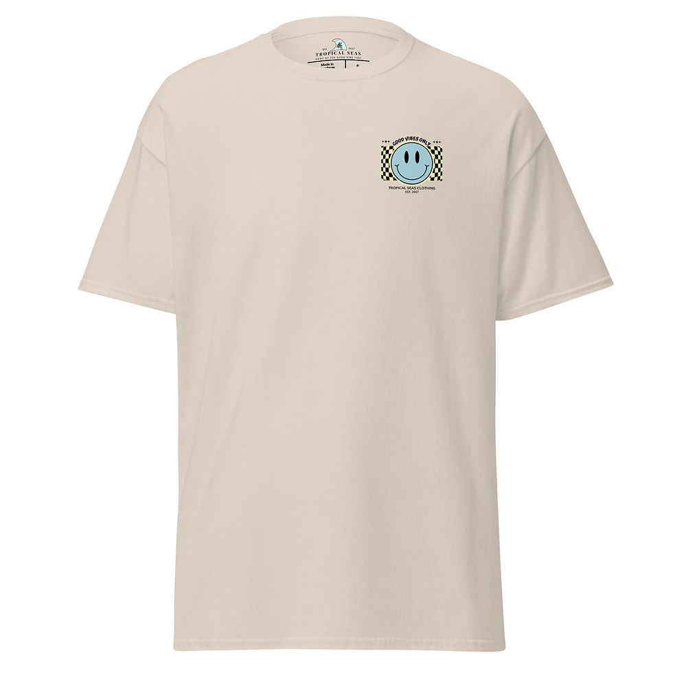 Miniatura: Men's Good Vibes Smiley Face classic tee