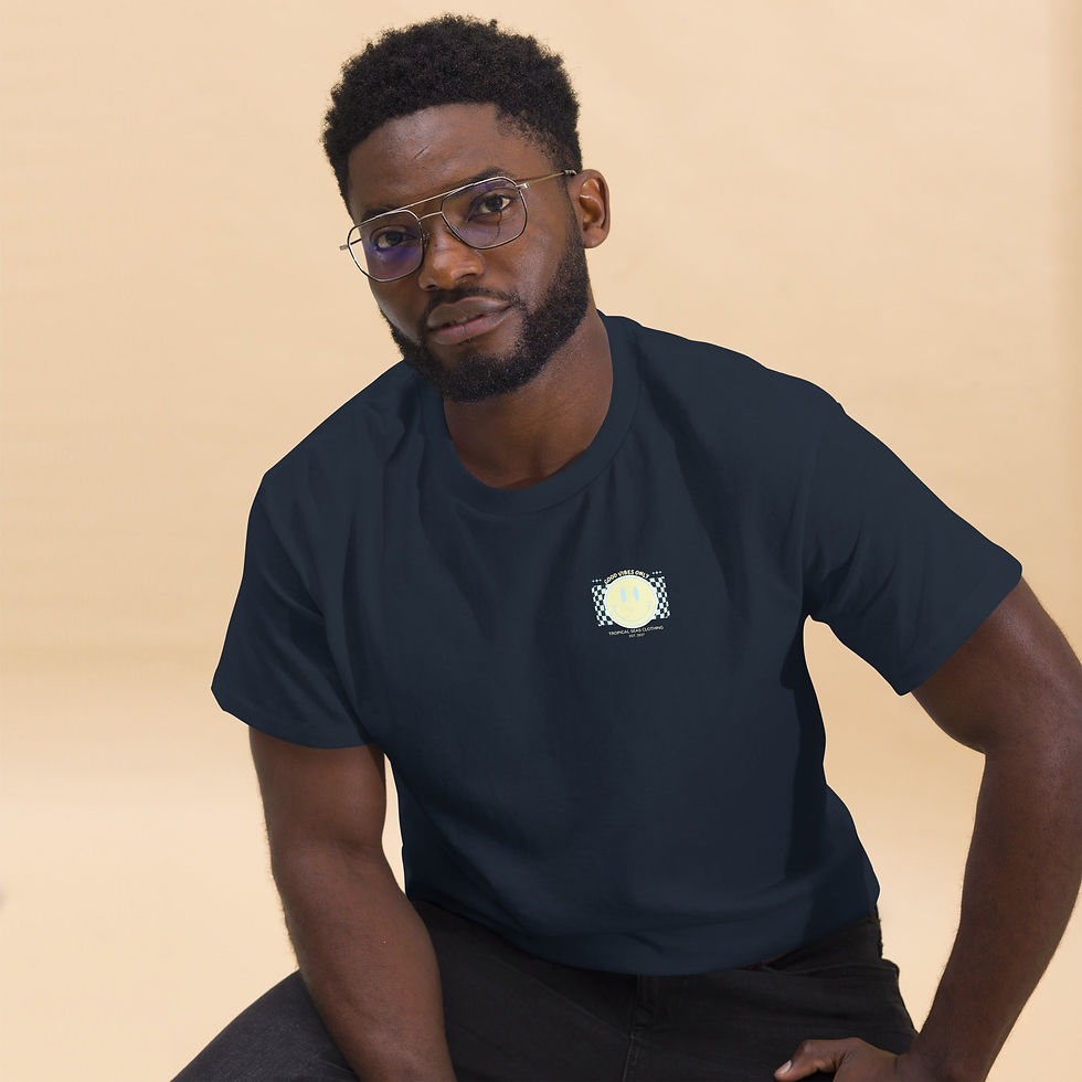 Miniatura: Men's Good Vibes Smiley Face classic tee