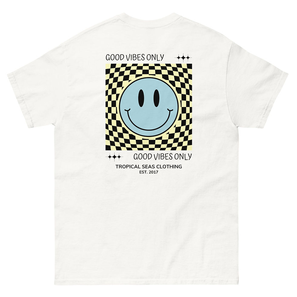 Miniatura: Men's Good Vibes Smiley Face classic tee