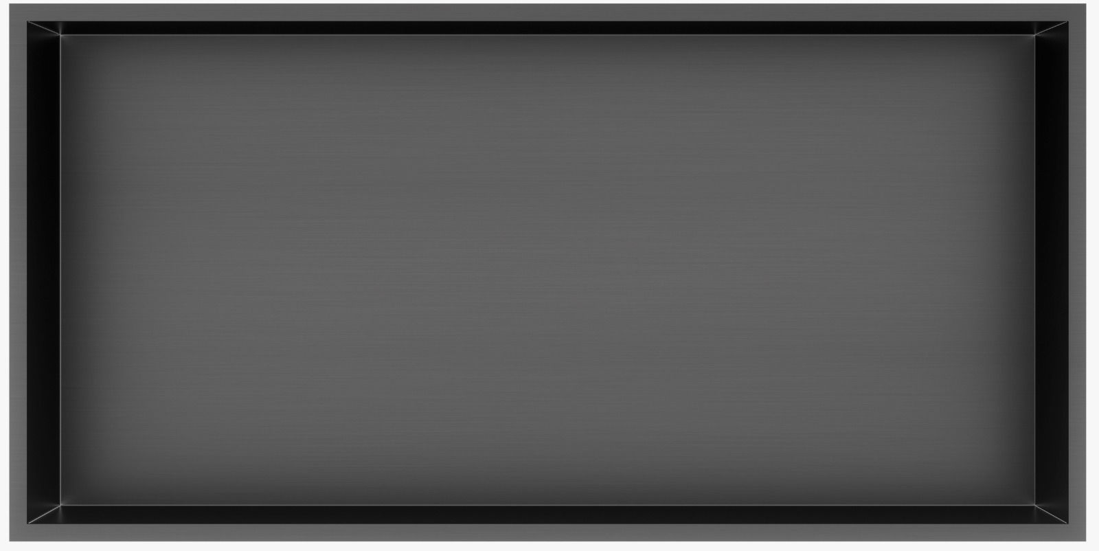 נישה נירוסטה למקלחת מלבנית 30/60 גרפיט