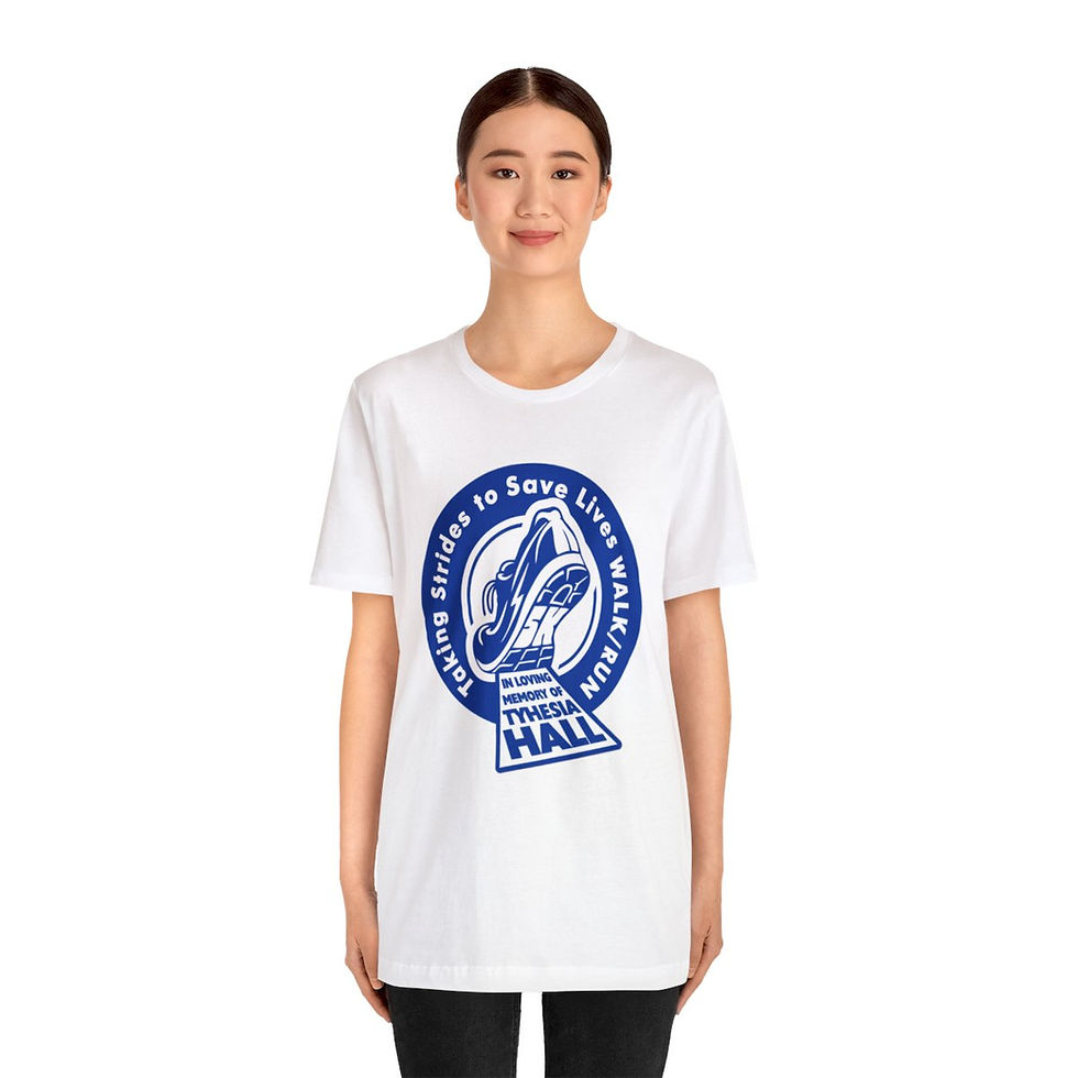 Thumbnail: The official Taking Strides to Save Lives logo shirt