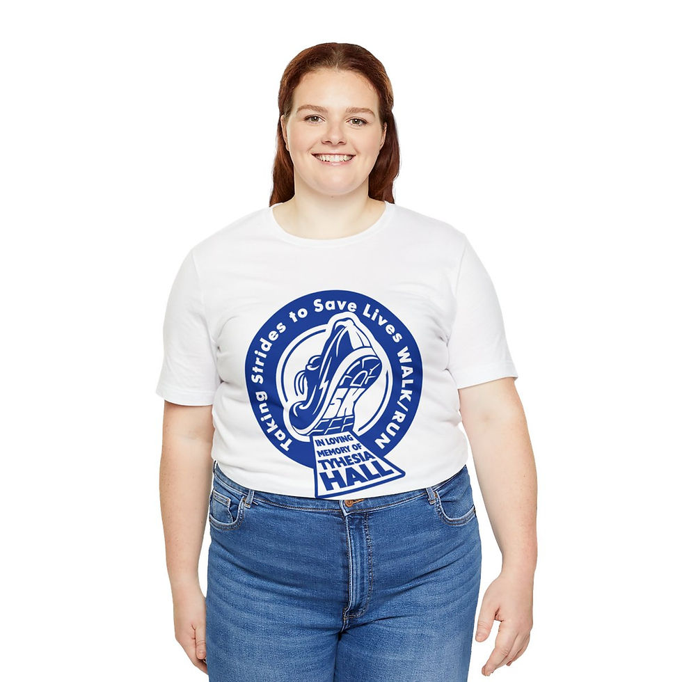 Thumbnail: The official Taking Strides to Save Lives logo shirt