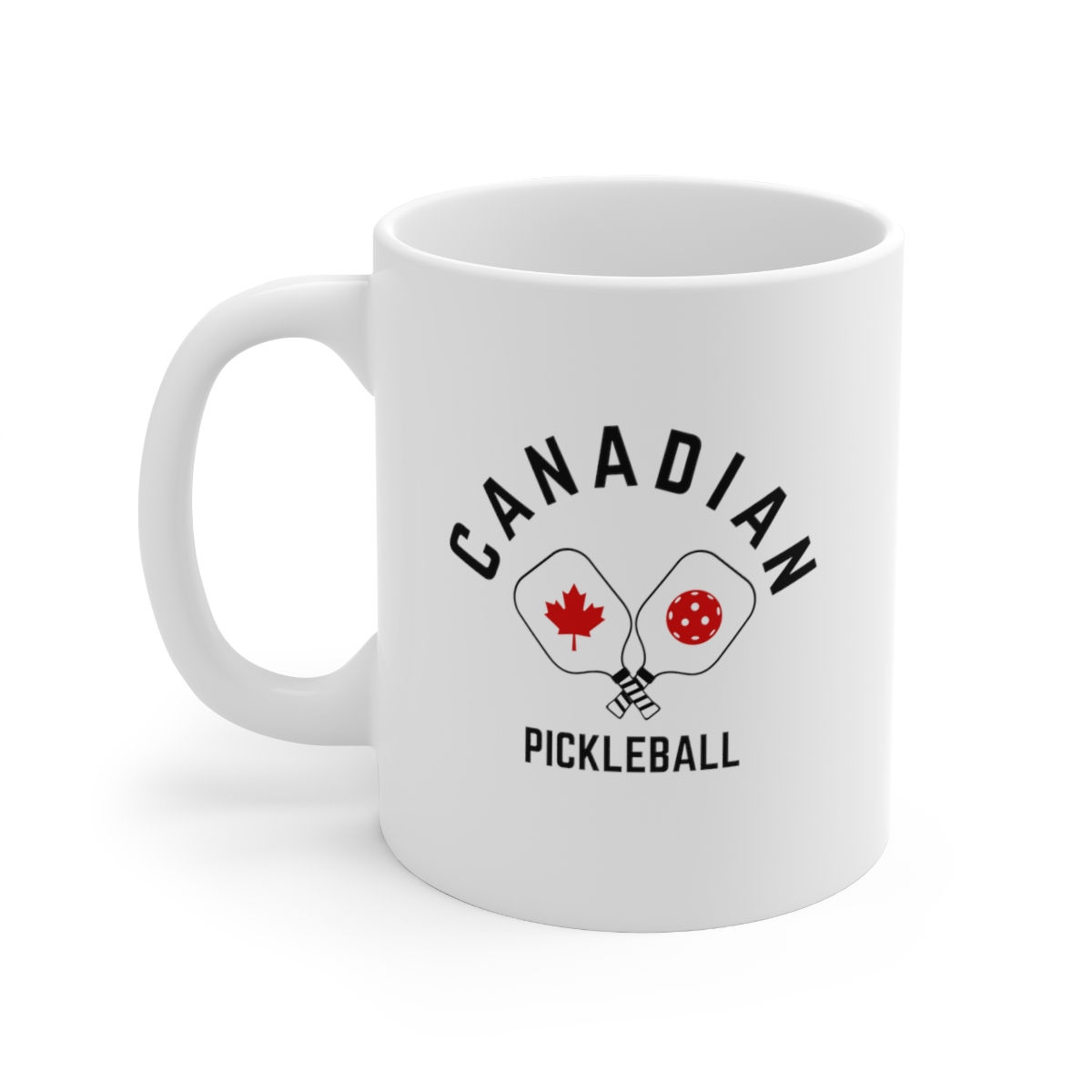 Canadian Pickleball with Paddles Ceramic Mug