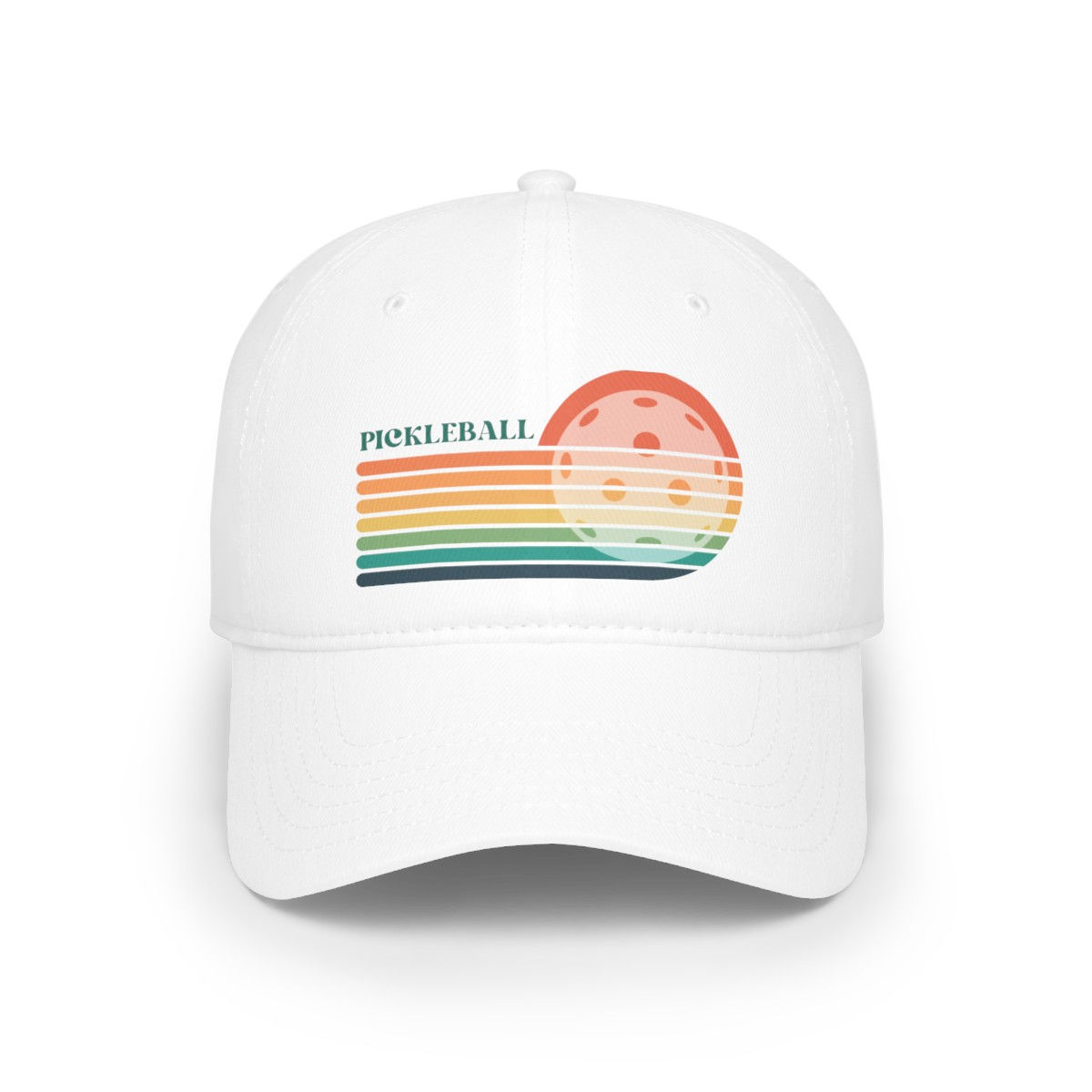 Rainbow Pickleball Profile Baseball Cap