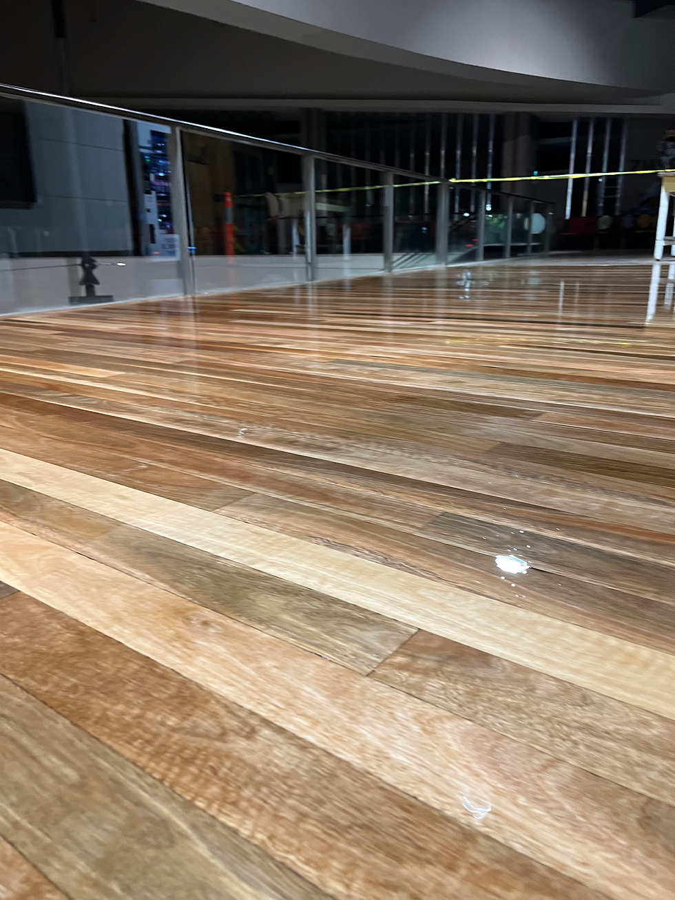 Sanding and polishing Bondi Westfields