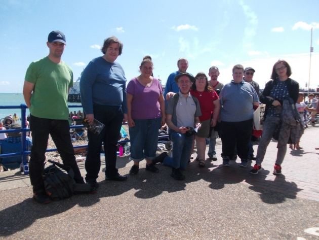 The group enjoyed a day by the sea