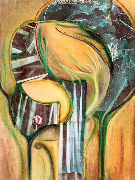 green and yellow trees collage