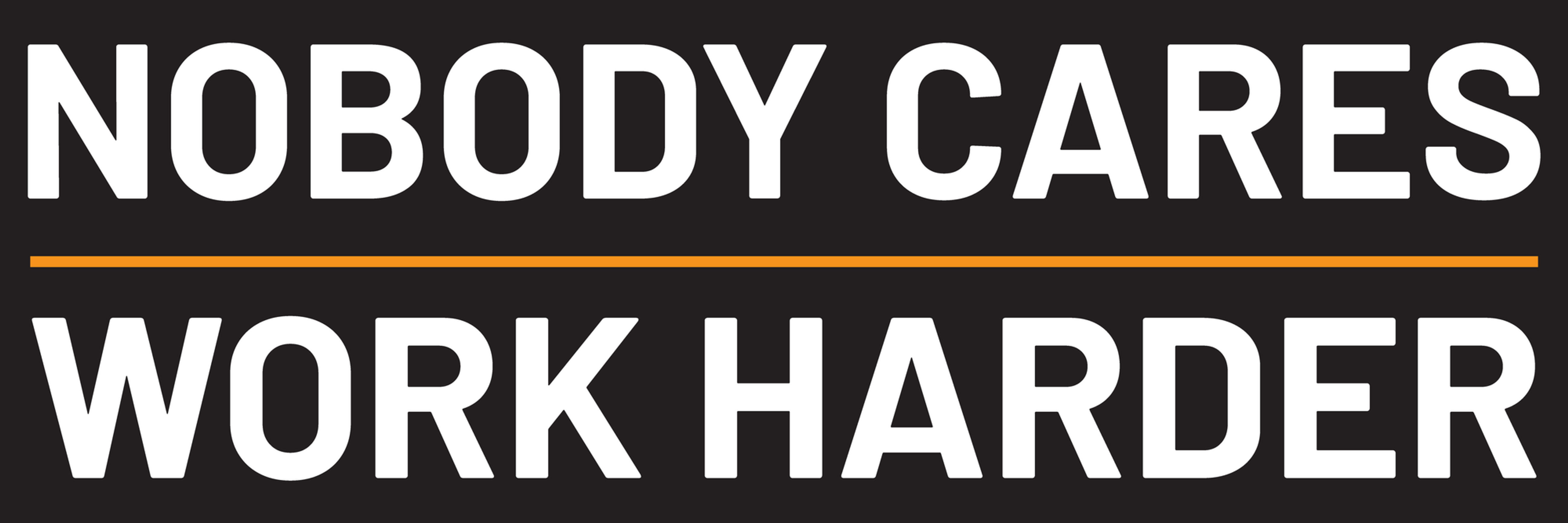 WORK HARDER - 72" x 24" banner