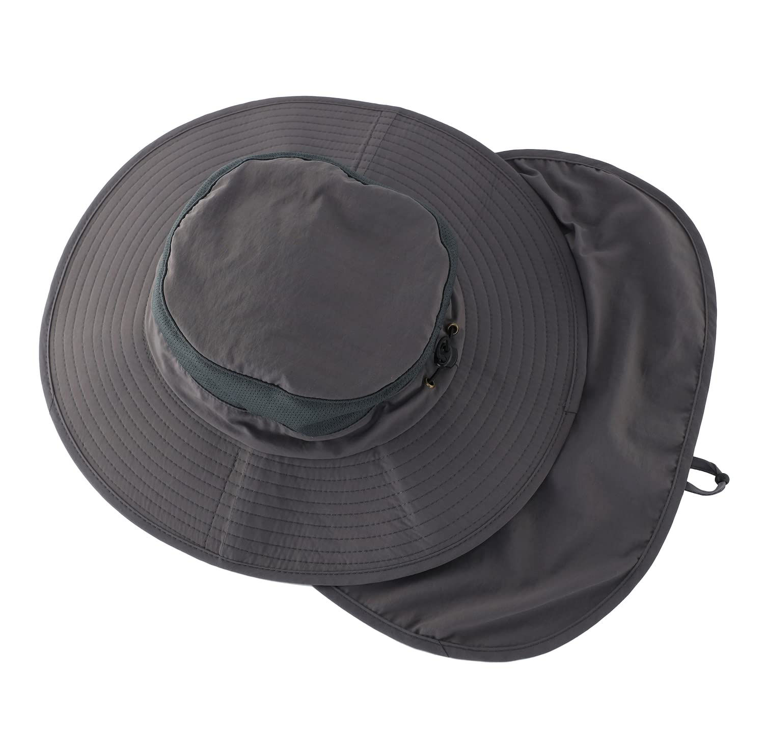 Home Prefer Outdoor UPF50+ Mesh Sun Hat Wide Brim Fishing Hat with Neck Flap ...