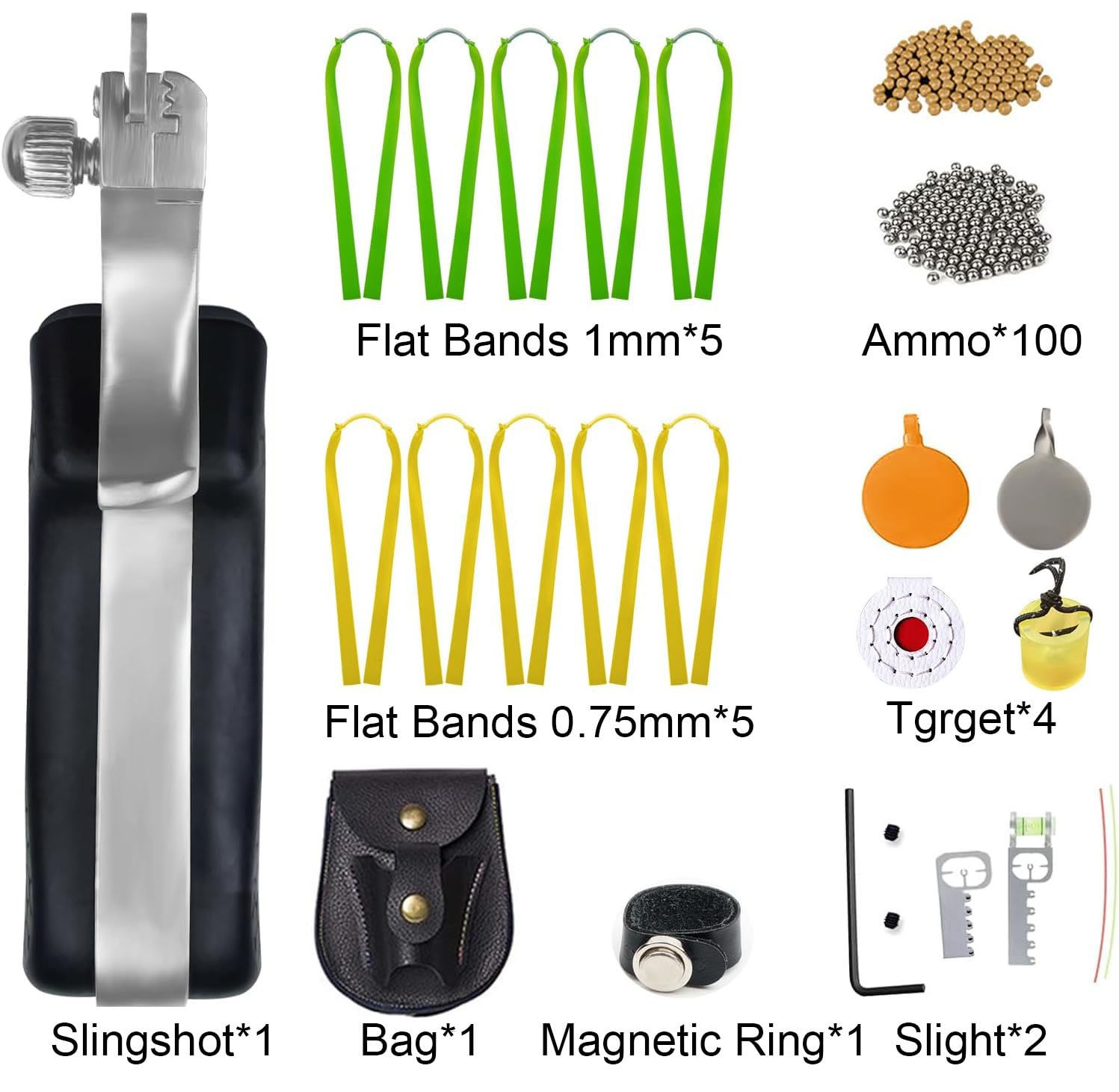 RCZZSUWE Slingshot, Hunting Sling Shot Set for Adults, Professional Stainless...