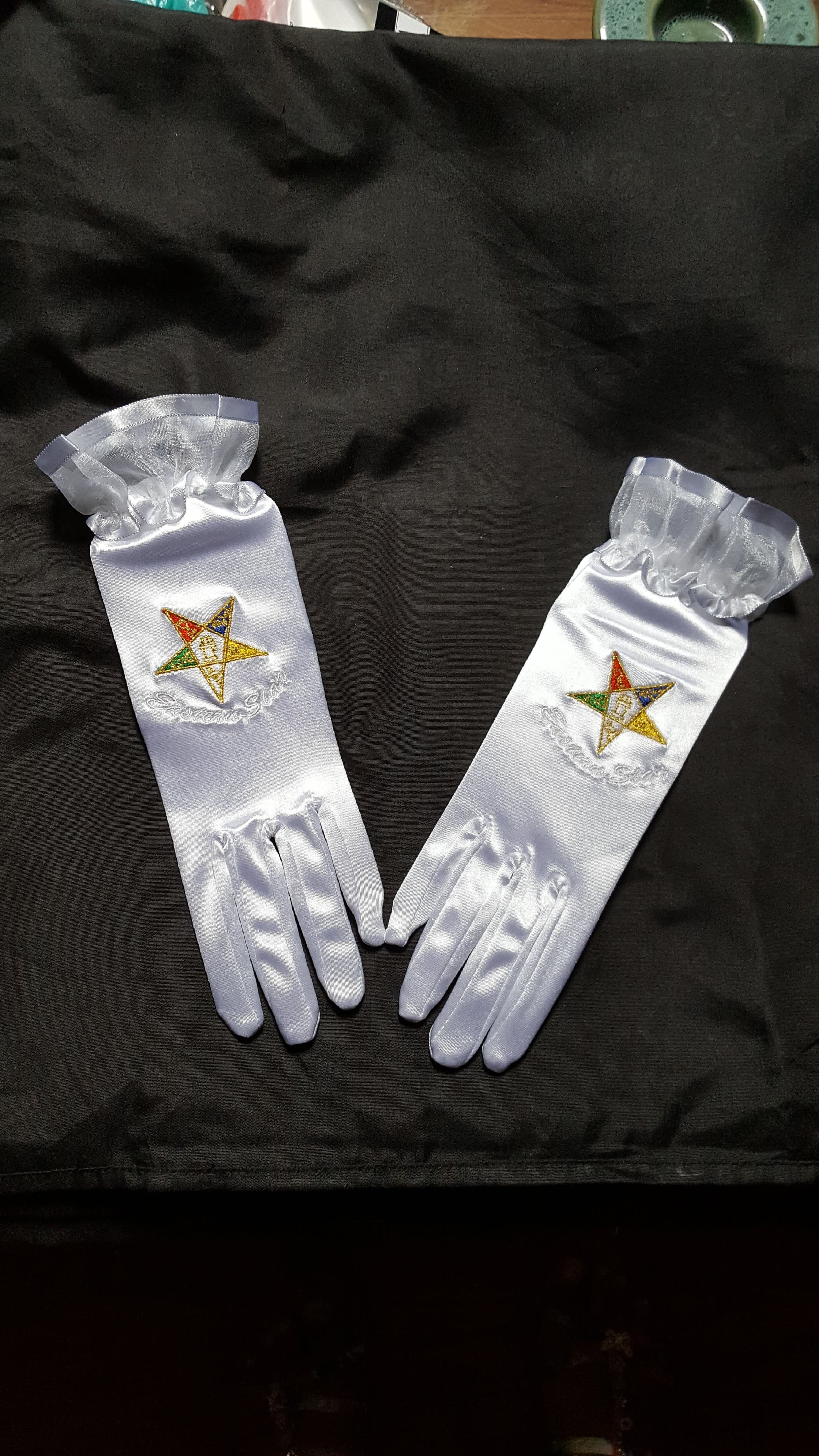 OES Embroided Satin Glove