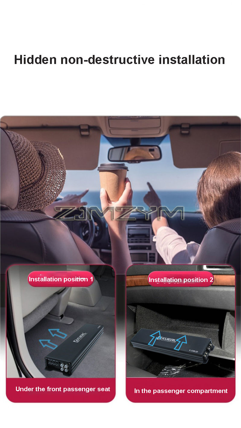 Thumbnail: Car Power Amplifier Single Channel Max 1500W Audio Speaker Amplifier In Car Sub