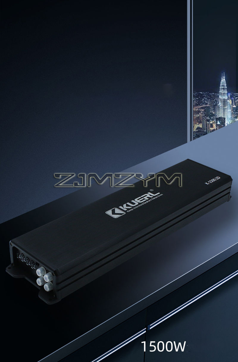 Thumbnail: Car Power Amplifier Single Channel Max 1500W Audio Speaker Amplifier In Car Sub