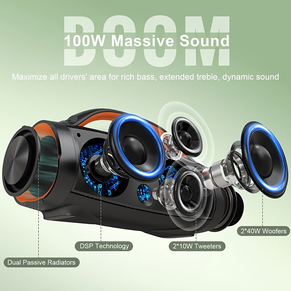 Thumbnail: DOSS Portable Speaker, Extreme Boom Pro, Wireless 5.3 Loud Speaker with 100W St