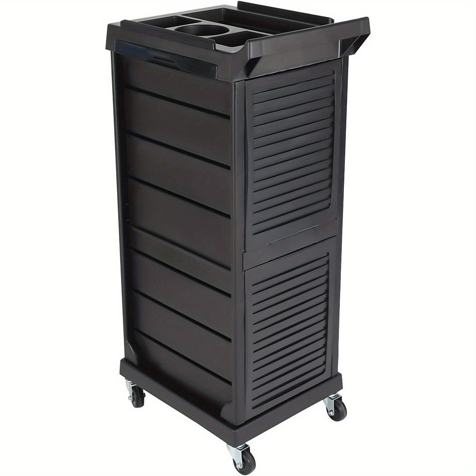 Thumbnail: HOTMALLL 7 Tiers Salon Cart Rolling Trolley Cart, Rolling Cart with Lock and De