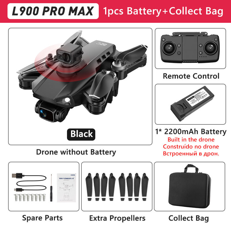 Thumbnail: L900 PRO SE Drone 4K Professional GPS 5G WIFI Brushless Motor Dual Camera Drone
