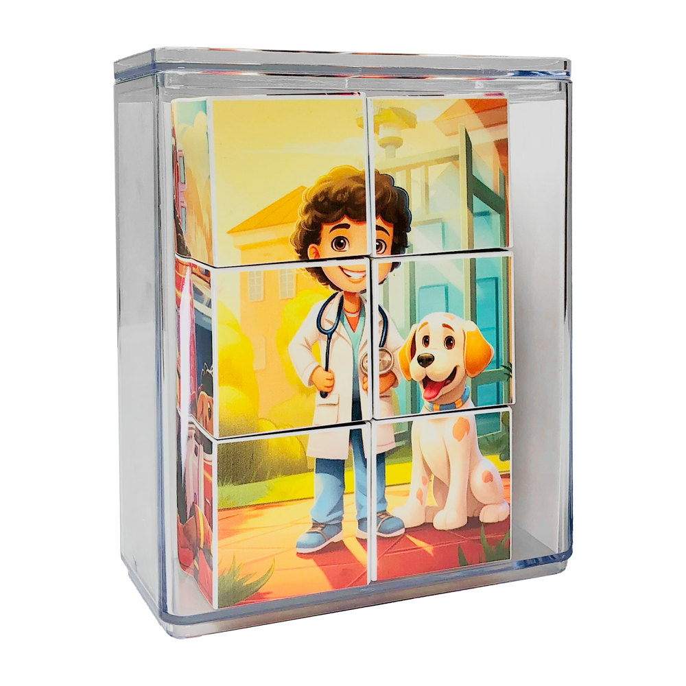 Quebra cabeça Magnético Mega Cubos Profissões - MagForma