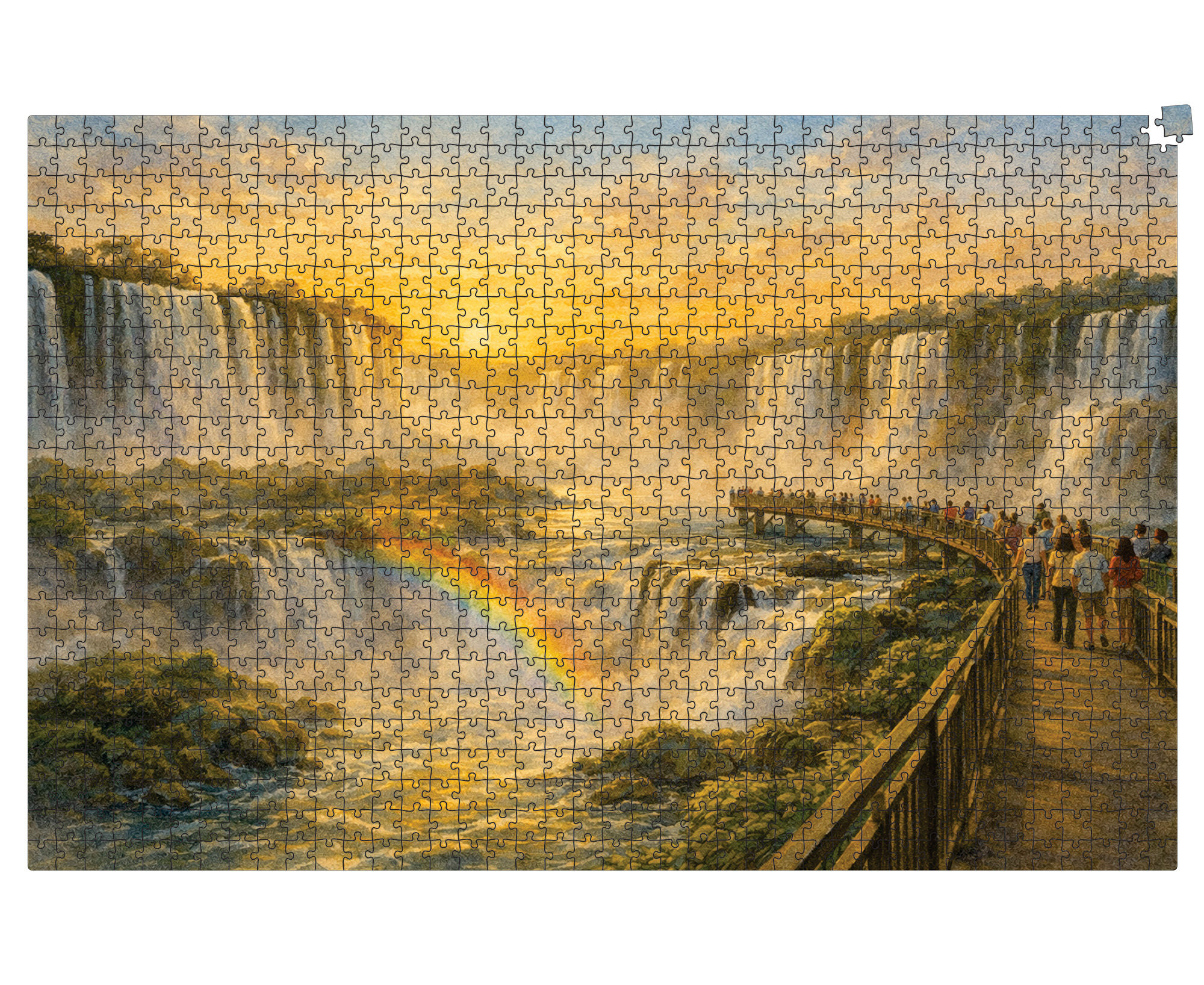 Quebra-cabeça Foz do Iguaçu 1000 peças - BABEBI