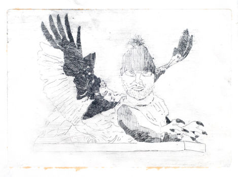 Etching Alexander Pylyser hat Griffin wings talons eagle body tail lion  