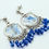 Thumbnail: Blue Butterfly Crystal Dangle Earrings