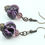 Thumbnail: Purple Lampwork Dangle Earrings
