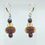Thumbnail: Yellow And Plum Swirled Dangle Earrings