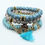 Thumbnail: Baby Blue Beaded Bracelets for Women Jewelry Boho Beaded 4 Stacked Set