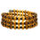 Thumbnail: Black And Honey Beaded Cuff Bracelet