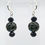 Thumbnail: Black Swirl Dangle Earrings