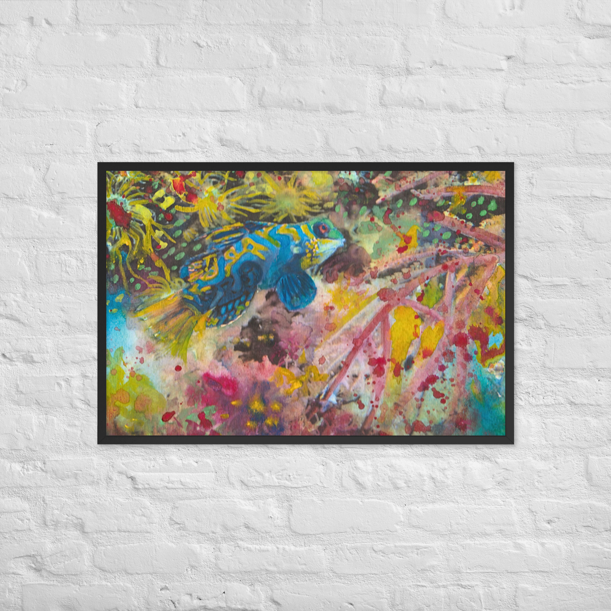 Framed Wall Art, Tropical Fish in a Coral Reef - Fish Art, Nautical Artwork