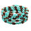Thumbnail: Light Blue And Brown Beaded Cuff Bracelet
